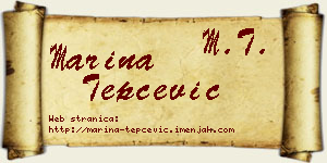 Marina Tepčević vizit kartica